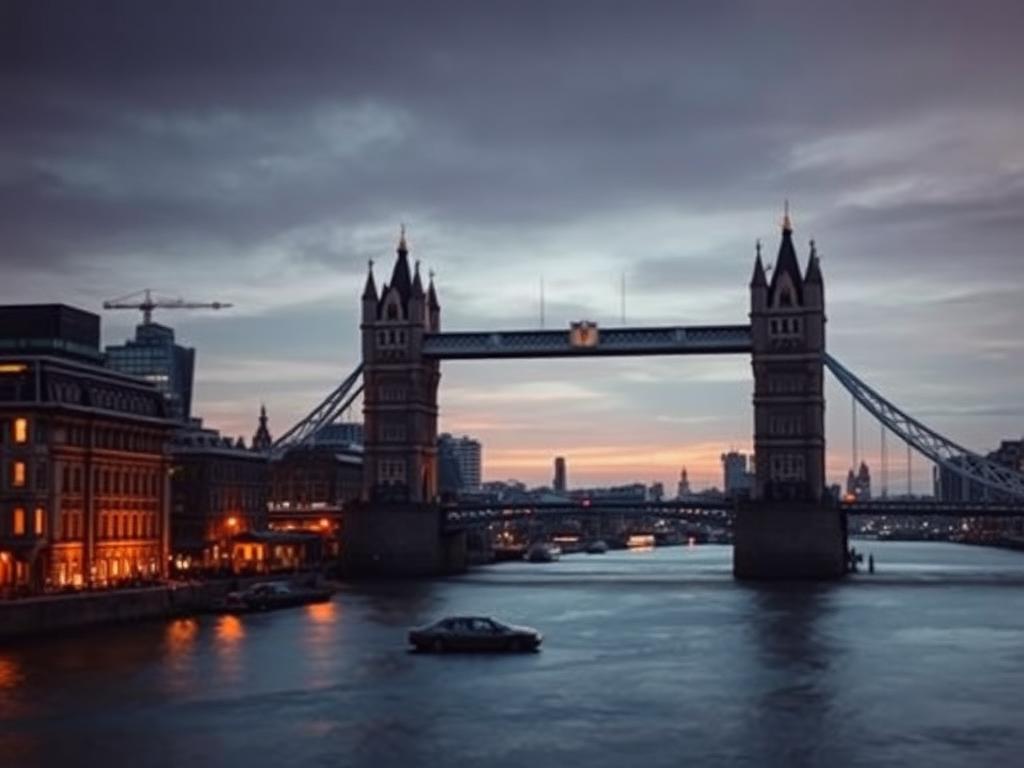 London Tower Bridge at dusk